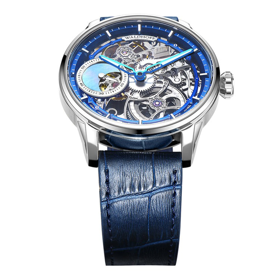 Đồng Hồ Nam Waldhoff Paragon Pearl Royal Blue 12CM 43.5mm Màu Xanh Blue