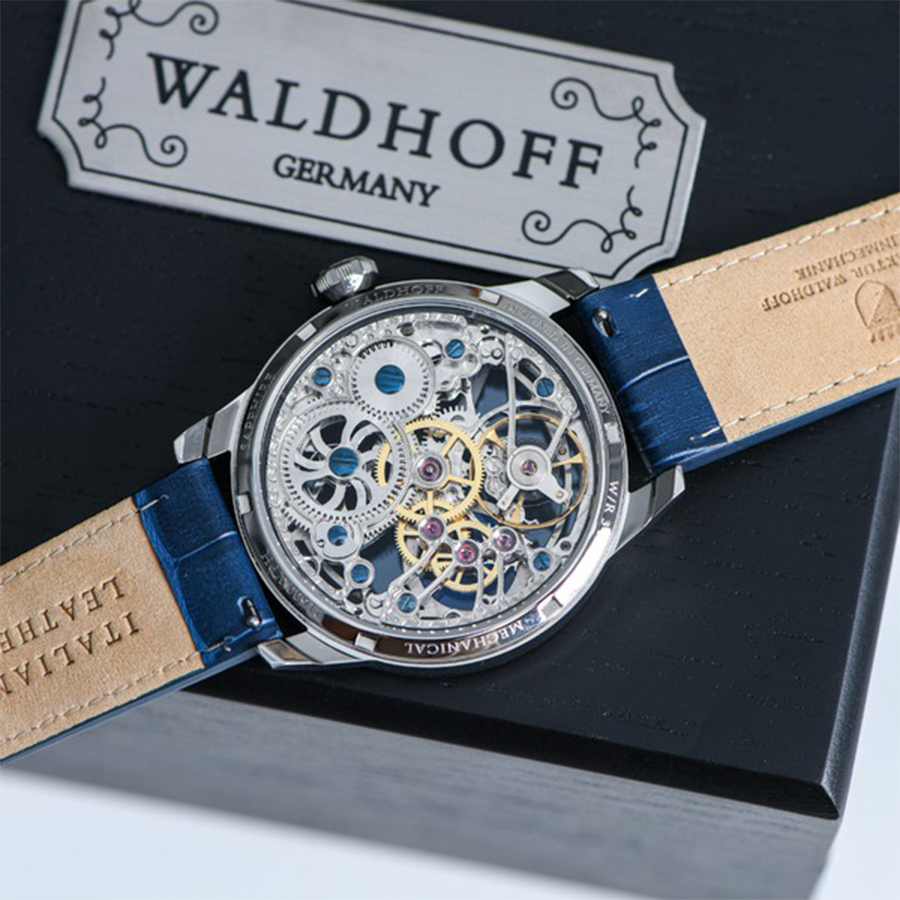 Đồng Hồ Nam Waldhoff Paragon Pearl Royal Blue 12CM 43.5mm Màu Xanh Blue