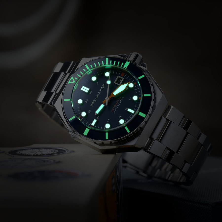 Đồng Hồ Nam Spinnaker Dumas Harbour Blue SP-5081-GG 44mm Màu Xanh Bạc