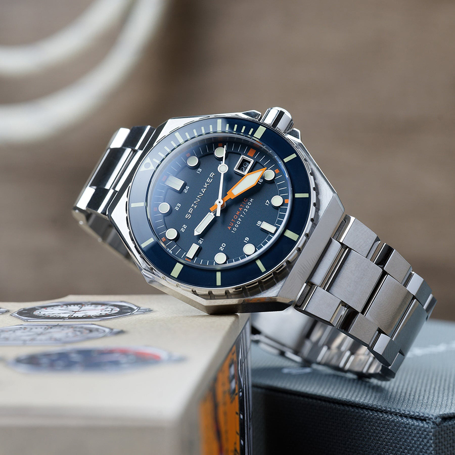 Đồng Hồ Nam Spinnaker Dumas Harbour Blue SP-5081-GG 44mm Màu Xanh Bạc