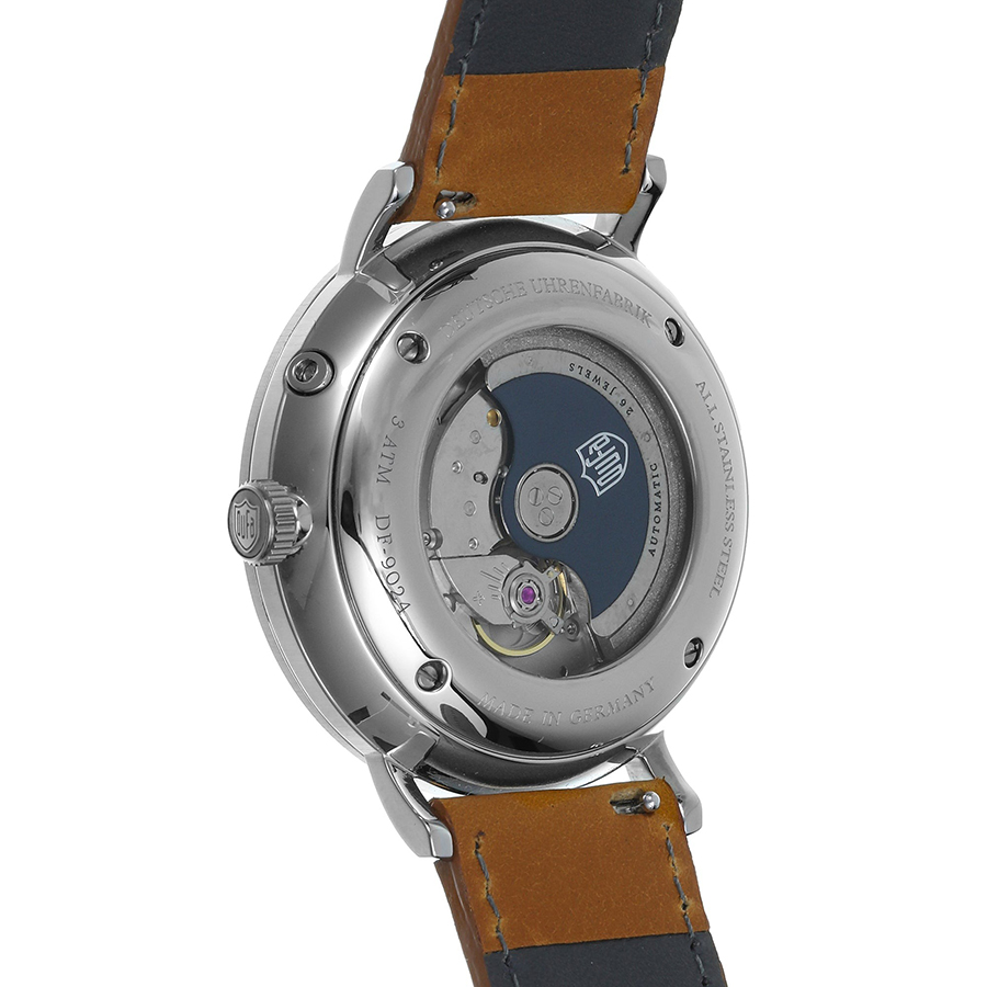 Đồng Hồ Nam Dufa Aalto Automatic Power Reserve Blue DF-9024-02 42mm Màu Xanh Navy Nâu