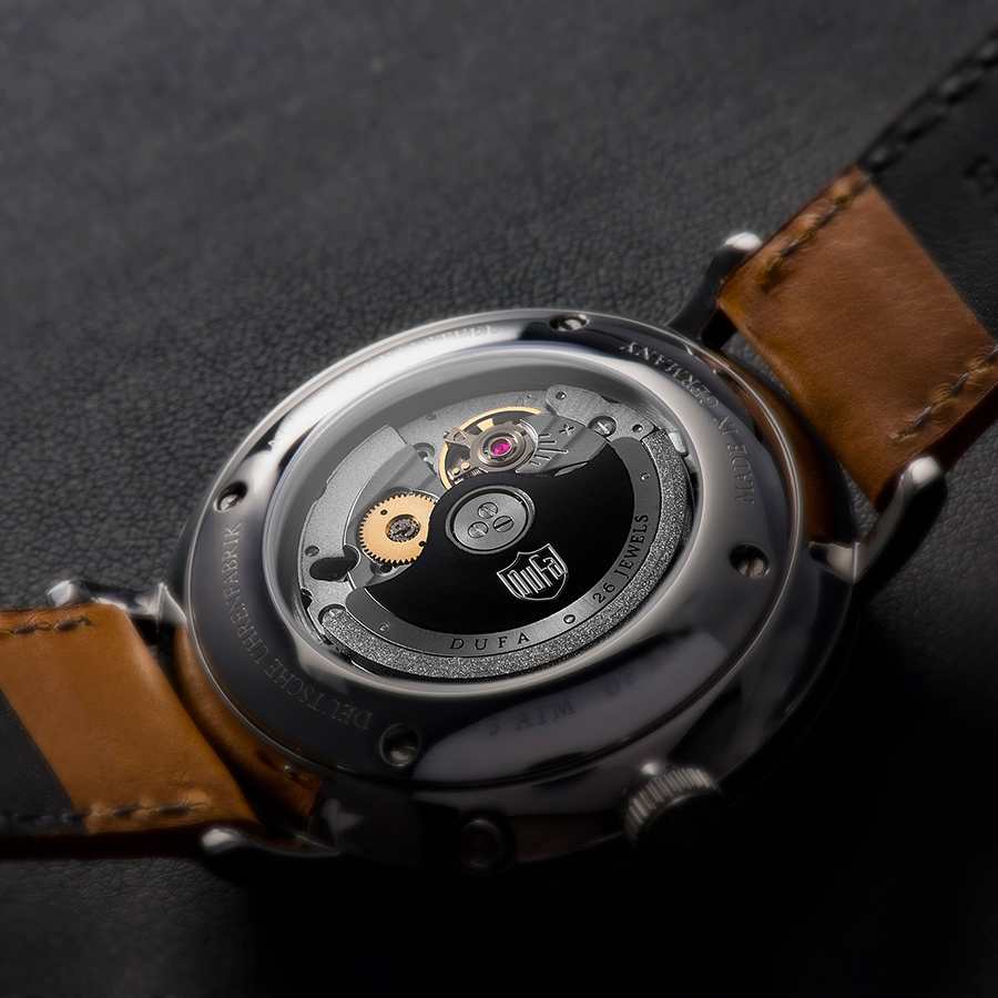 Đồng Hồ Nam Dufa Aalto Automatic Power Reserve Blue DF-9024-02 42mm Màu Xanh Navy Nâu