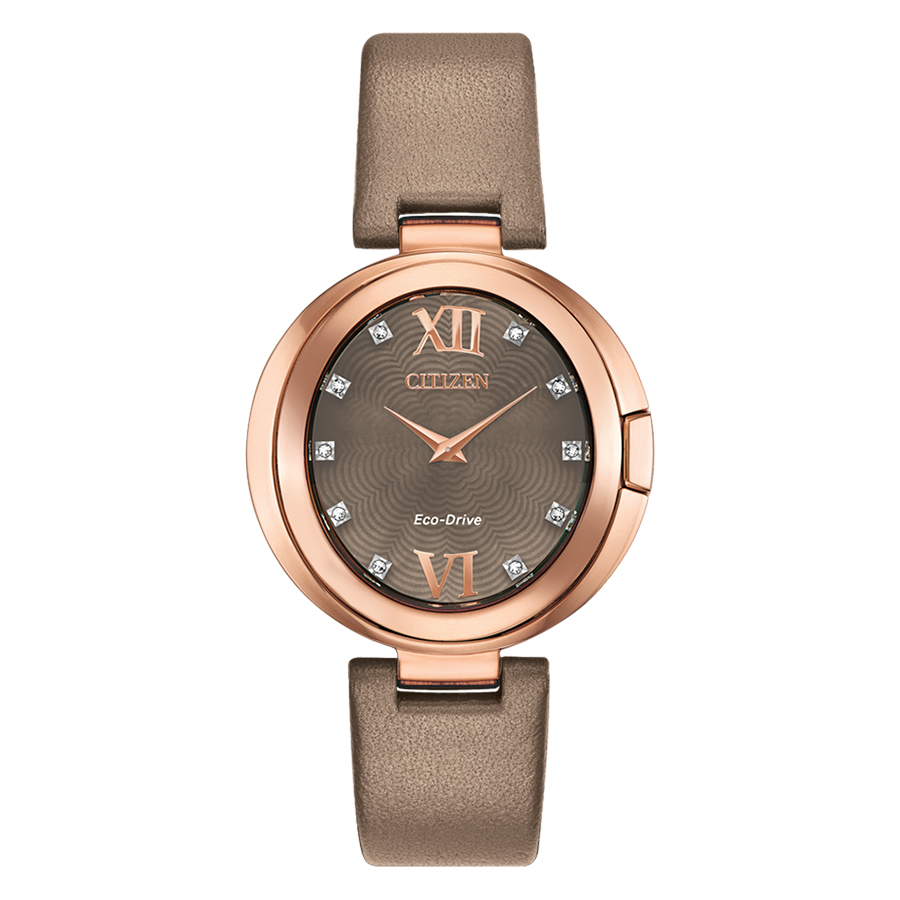 Đồng Hồ Nữ Citizen  Eco-Drive Capella Rose Gold EX1513-00Y Màu Nâu