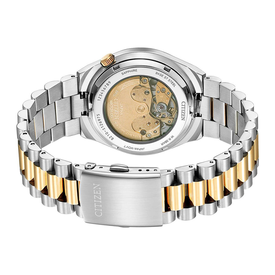 Đồng Hồ Nam Citizen Mechanical NJ0154-80H Màu Đen Vàng