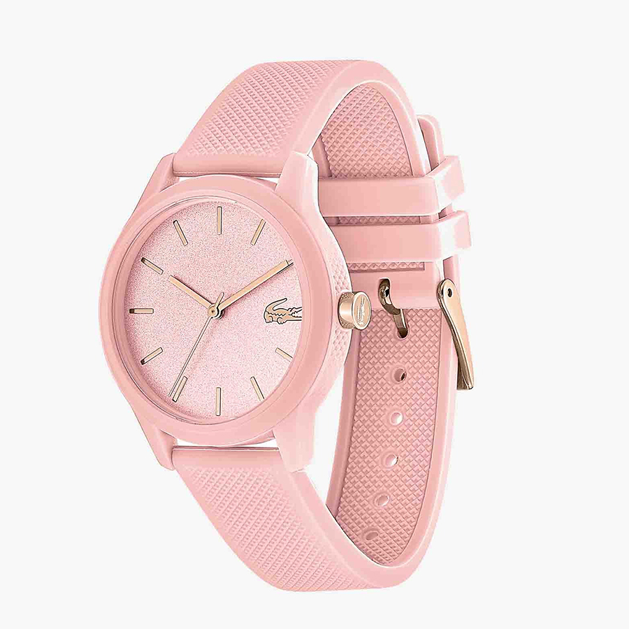 Đồng Hồ Nữ Lacoste Women's L.12.12 Pink Silicone Petit Piqué Strap Watch Màu Hồng