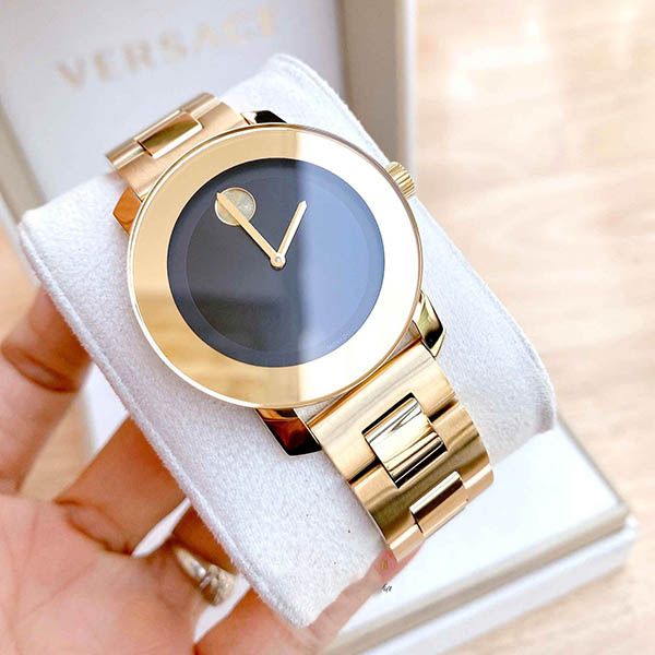 Đồng Hồ Unisex Movado Bold Gold Tone Black Dial 3600397 Màu Vàng Đen