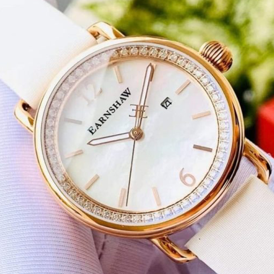 Đồng Hồ Nữ Thomas Earnshaw ES-8092-04 Màu Trắng-Vàng Hồng