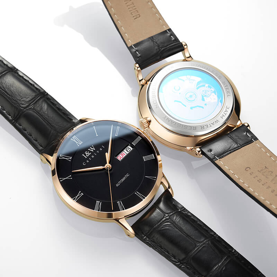 Đồng Hồ Nam I&W Carnival 8861G4 Màu Đen