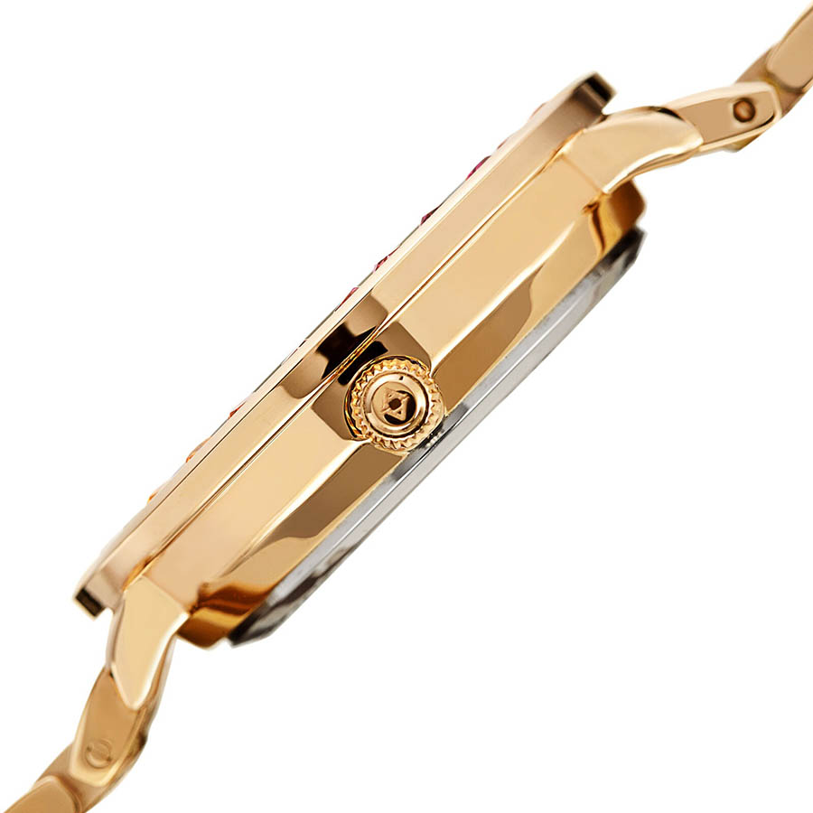 Đồng Hồ Nữ Akribos XXIV Women's AK1091 Quartz Rainbow Colored Swarovski Bracelet Watch Màu Vàng