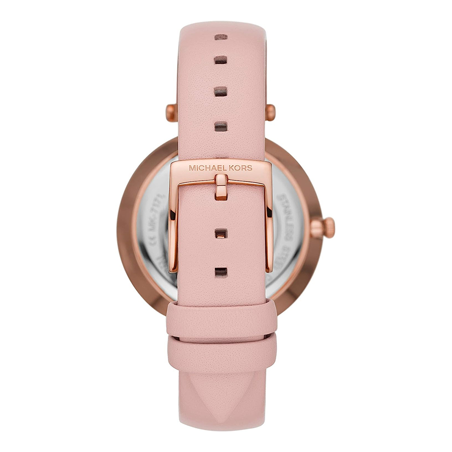 Đồng Hồ Nữ Michael Kors MK Anabeth Three-Hand Pink Leather Watch MK7171 Màu Hồng Trắng