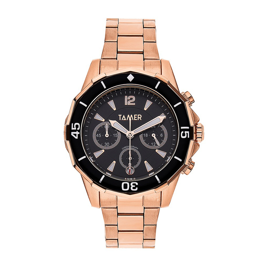 Đồng Hồ Nam Sunlight Men's Watch Cao Cấp 337001 Màu Đen Vàng Hồng