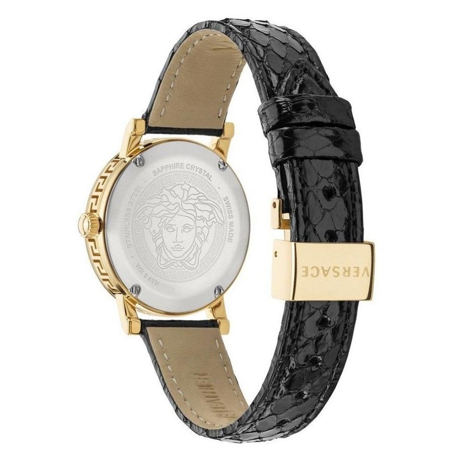 Đồng Hồ Nữ Versace Greca Glass VEU300221 Màu Đen Vàng