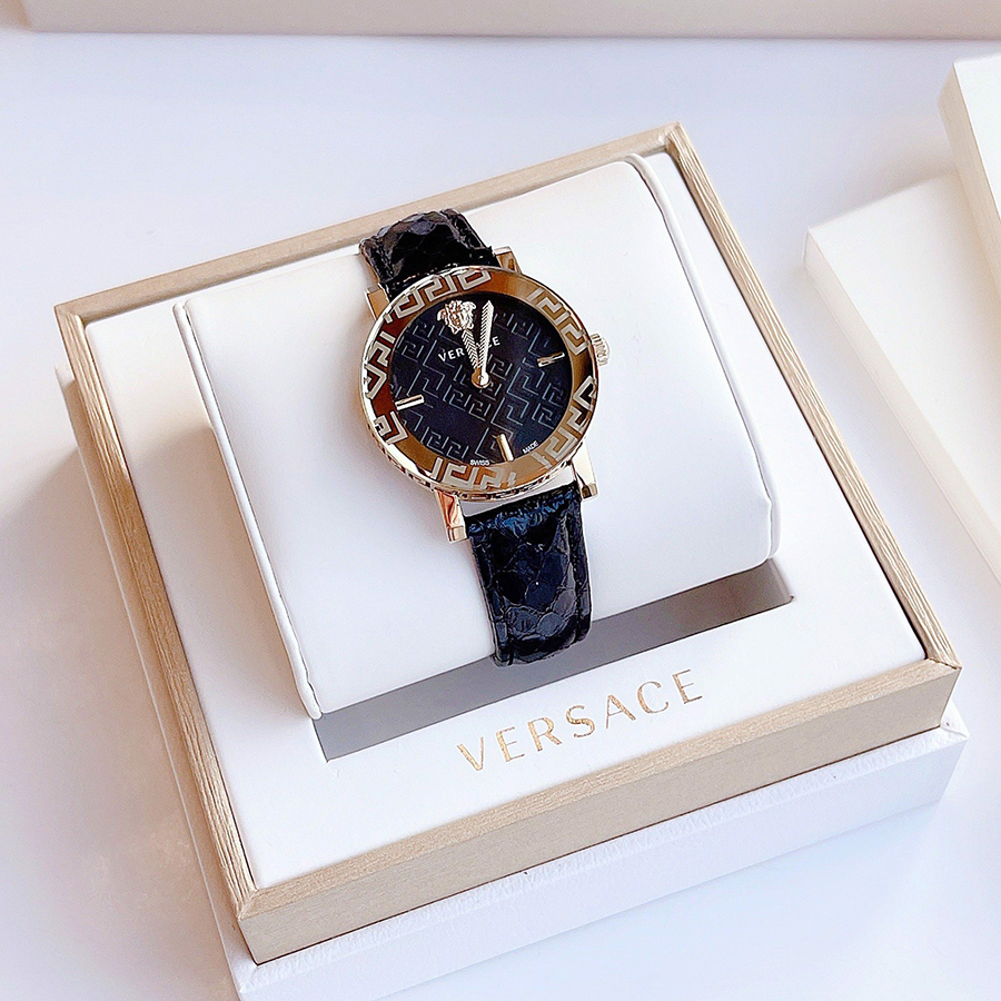 Đồng Hồ Nữ Versace Greca Glass VEU300221 Màu Đen Vàng