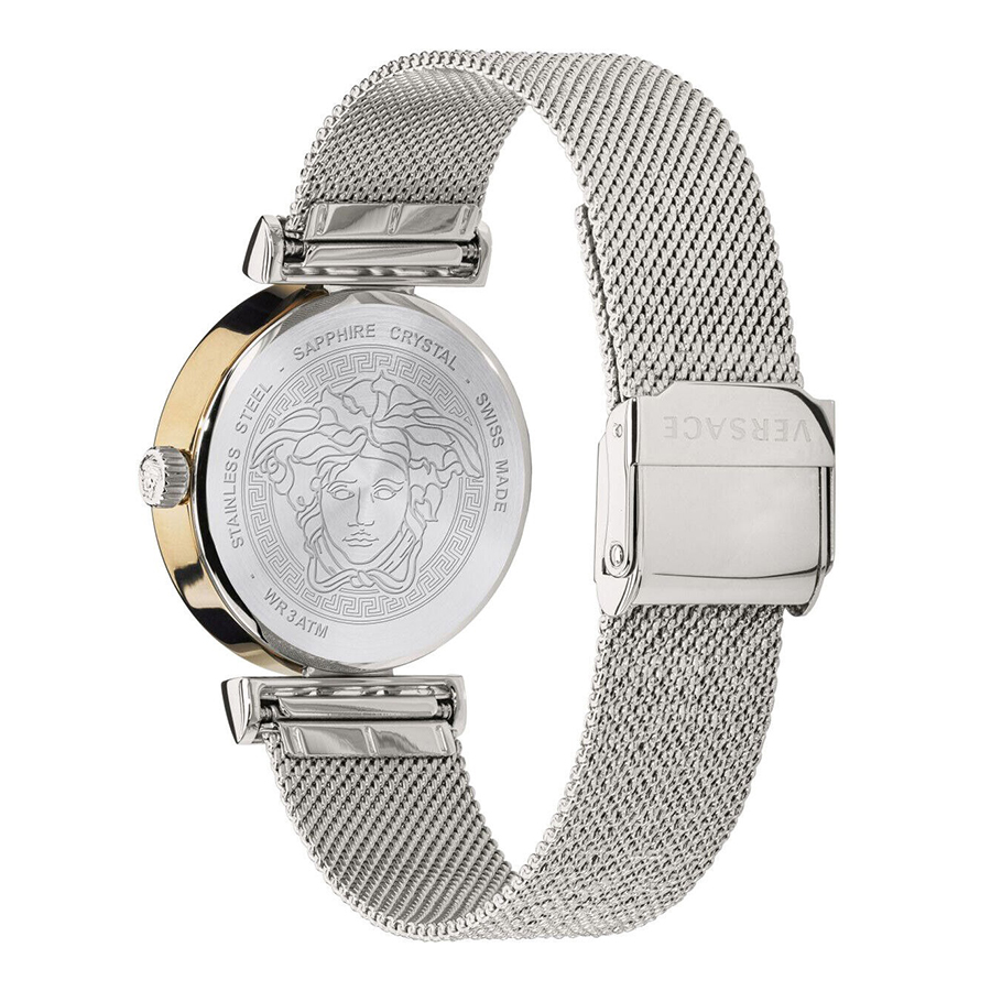Đồng Hồ Nữ Versace Meander Watch VELW00520 Màu Bạc Mặt Xanh