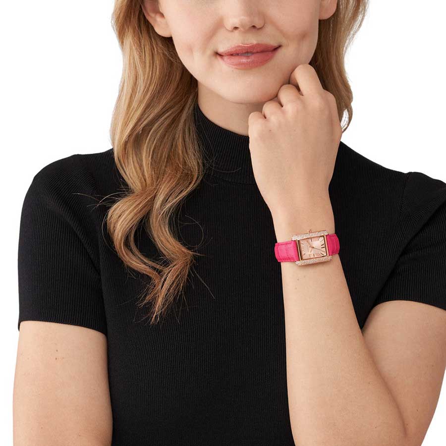 Đồng Hồ Nữ Michael Kors Geranium Emery MK2984 Màu Hồng