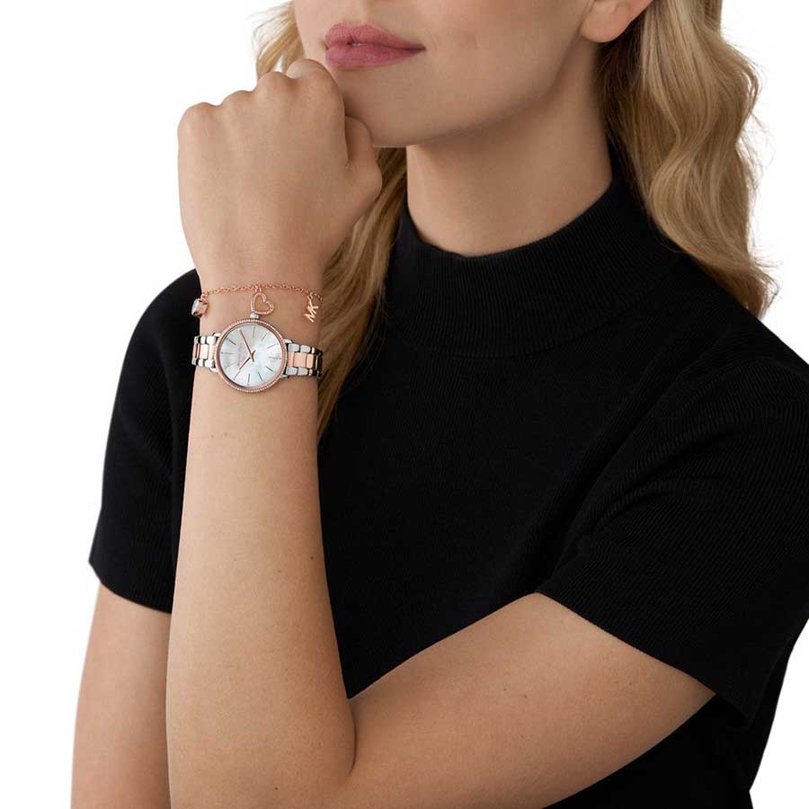 Set Đồng Hồ Nữ Michael Kors Pyper MK1066SET Màu Demi