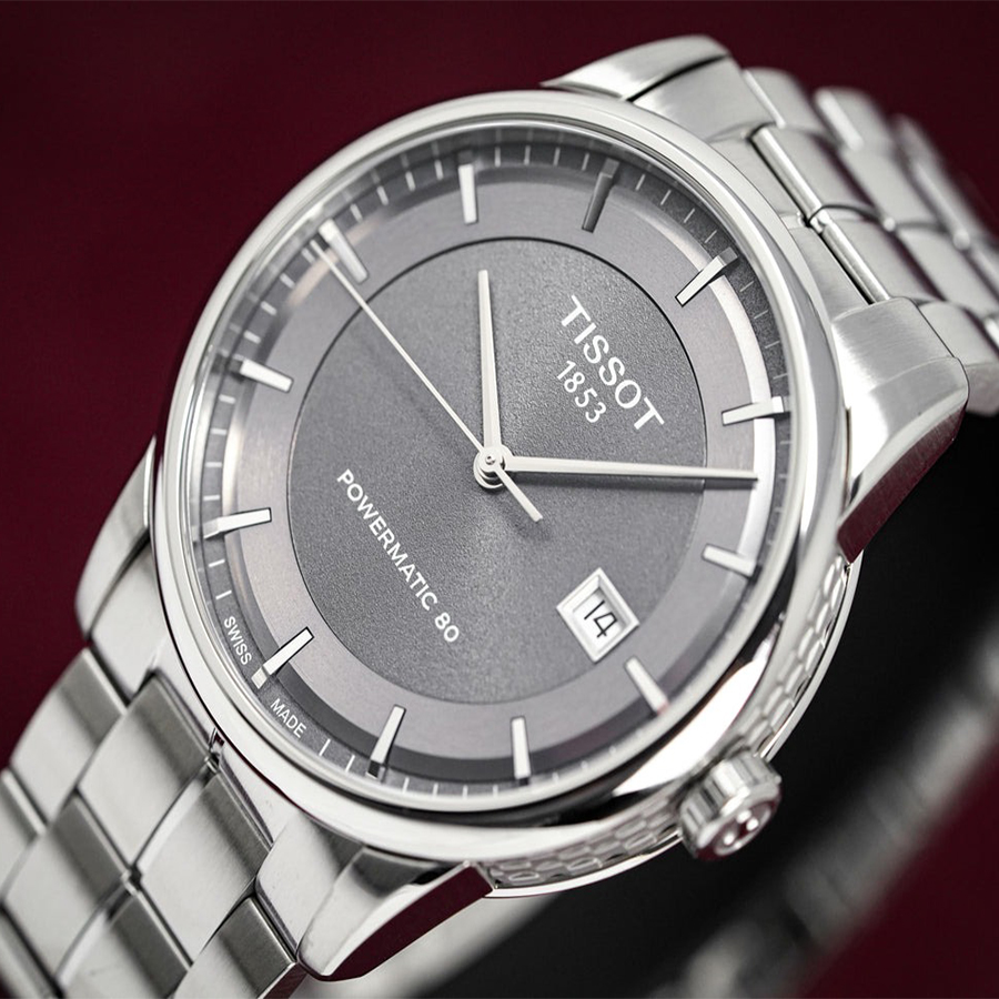 Đồng Hồ Nam Tissot Men Luxury Powermatic 80 T086.407.11.061.00 Màu Xám Bạc