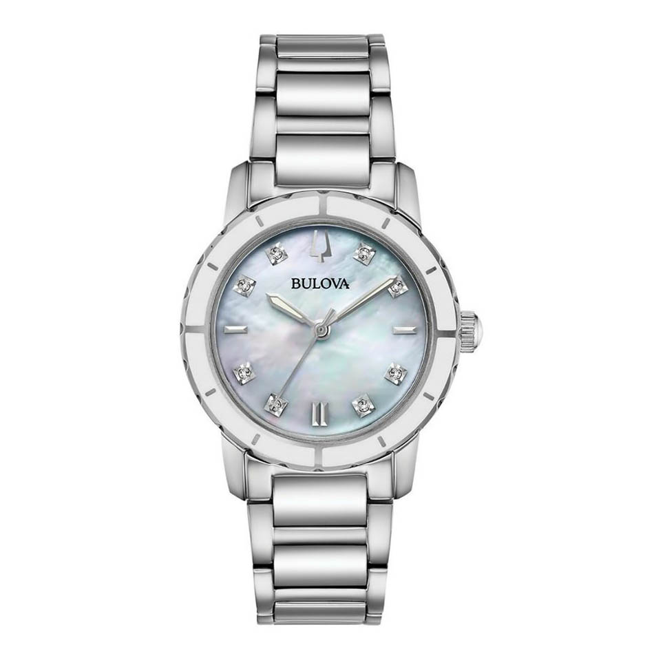 Đồng Hồ Nữ Bulova Diamond Accents Watch 96P194 Màu Bạc