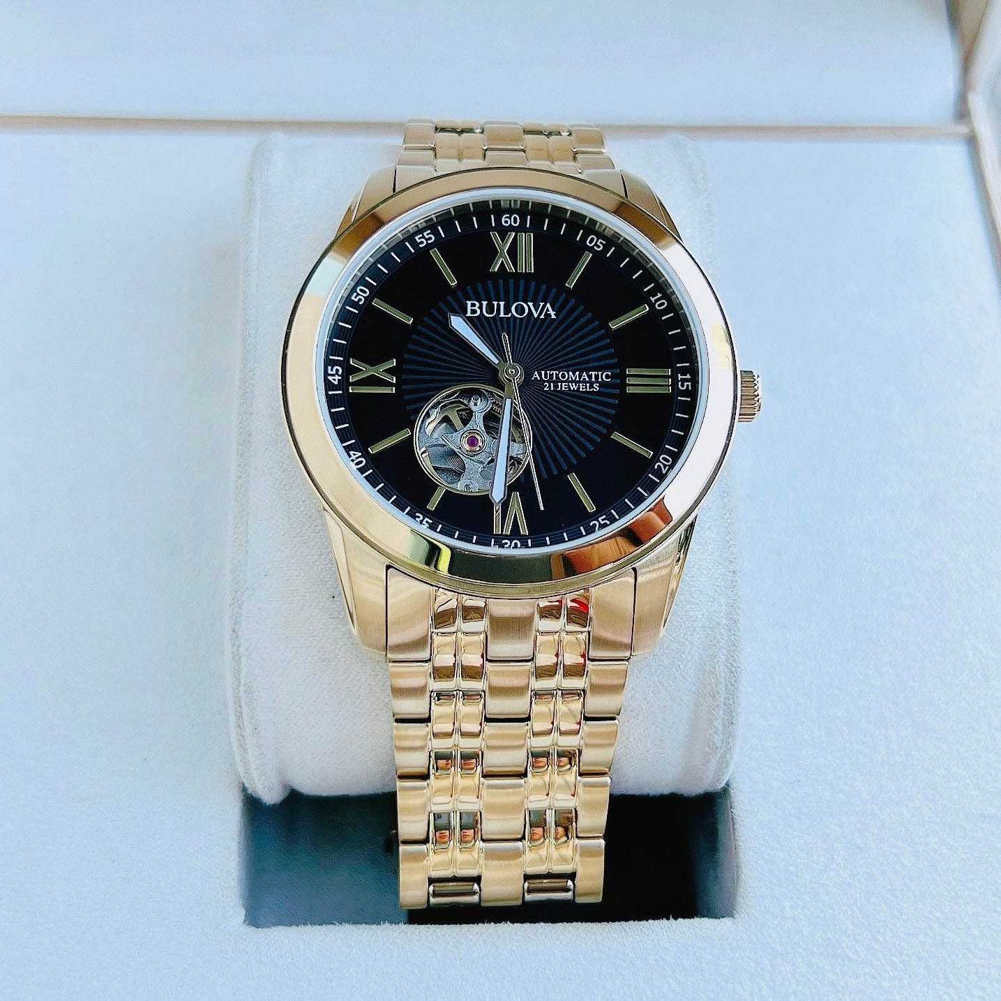 Đồng Hồ Nam Bulova  Automatic 97A132 Màu Vàng Gold
