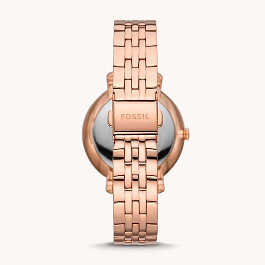 Đồng Hồ Nữ Fossil Jacqueline Sun Moon Multifunction Rose Gold Tone Stainless Steel Watch ES5165 Màu Trắng/ Vàng Hồng