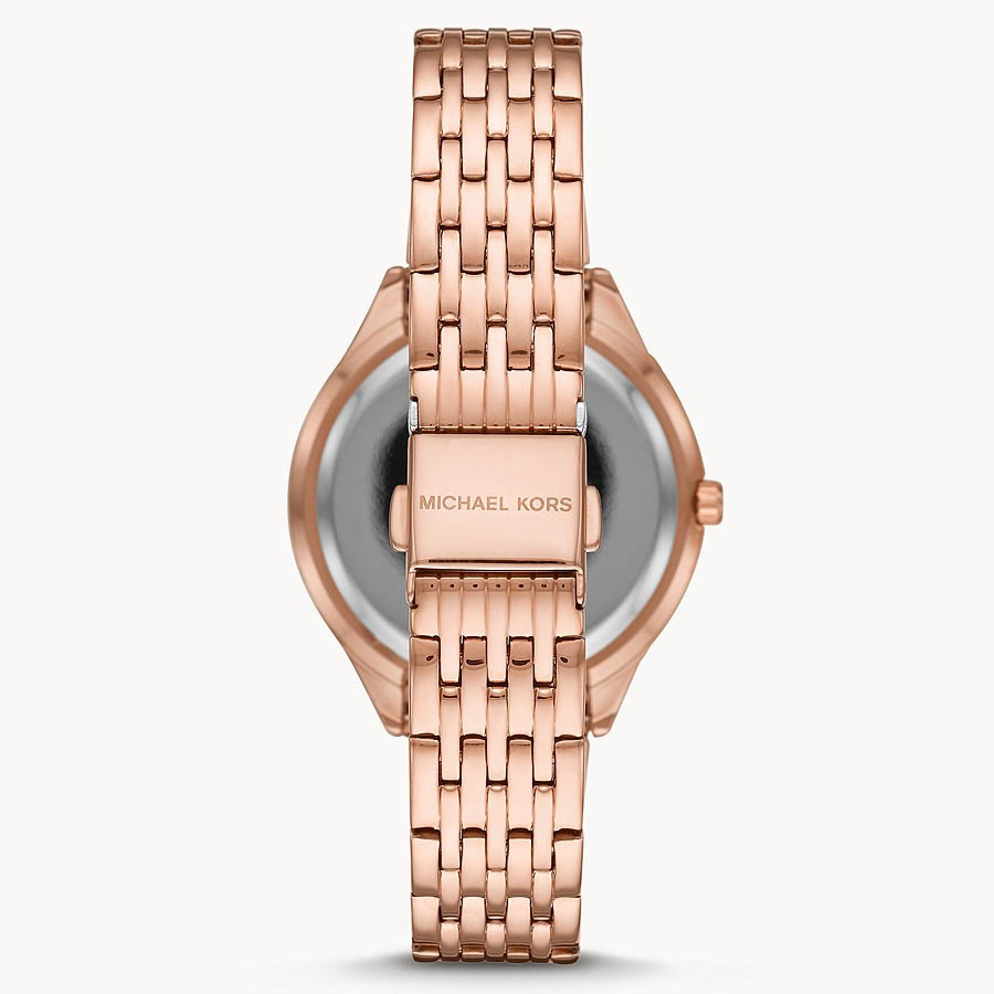 Đồng Hồ Nữ Michael Kors MK Women's Mindy Three-Hand Rose Gold-Tone Stainless Steel MK7085 Màu Vàng Hồng