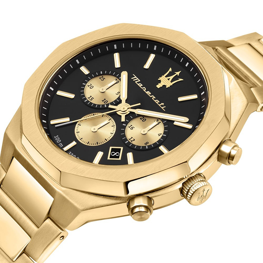 Đồng Hồ Nam Maserati Stile Automatic Men's Watch R8873642001 Màu Đen Vàng