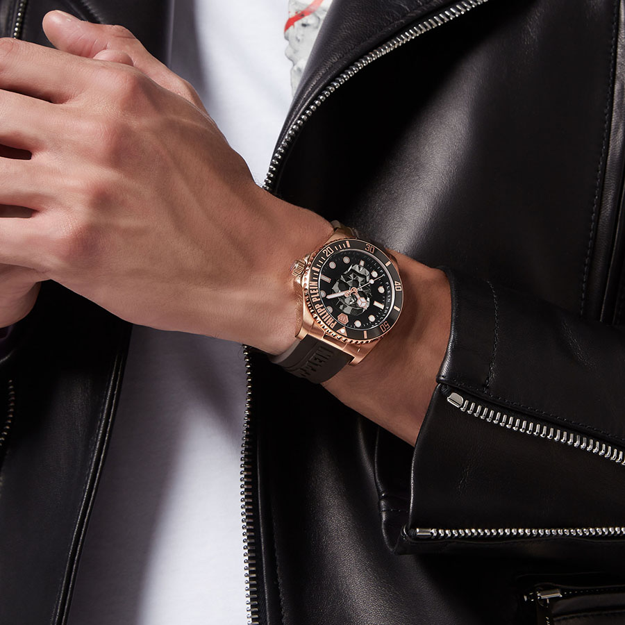 Đồng Hồ Nam Philipp Plein $Kull Diver Watch AABA-MWS0054-PXV037N_04 Màu Vàng Hồng