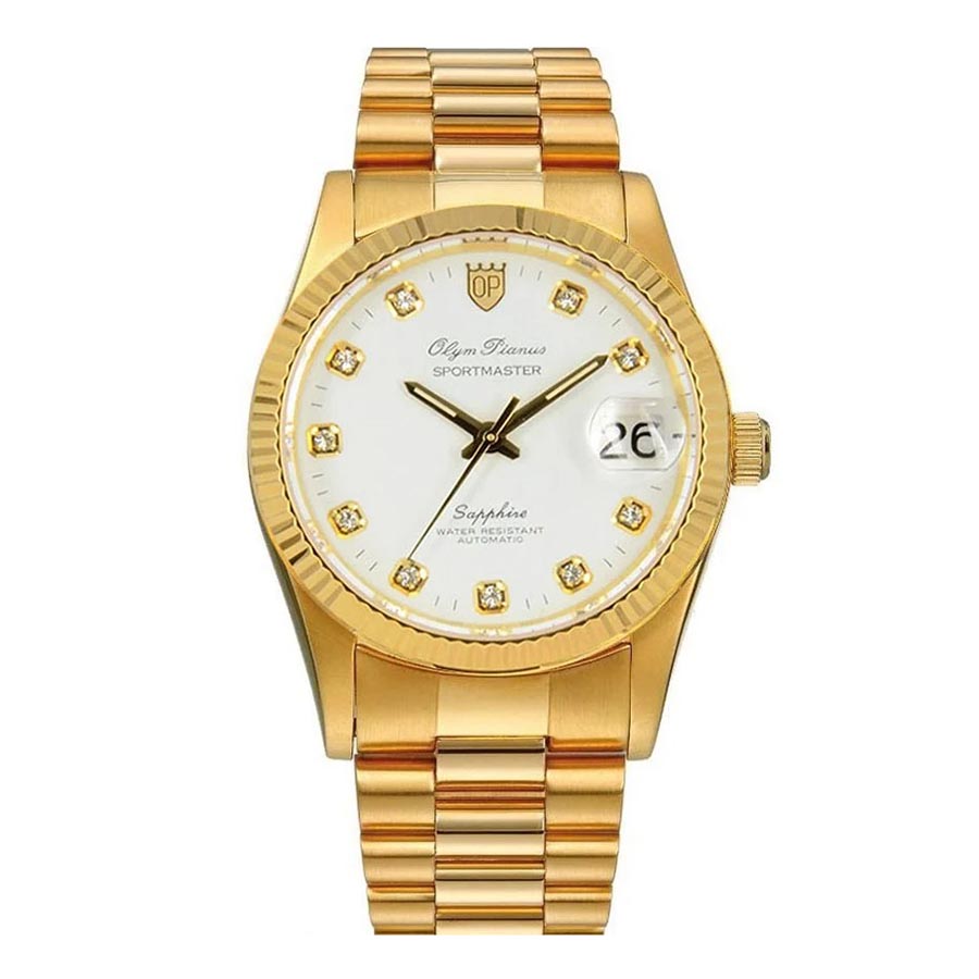 Đồng Hồ Nam Olym Pianus Sportmaster Datejust Grande OP89322AGK-T Màu Vàng Gold