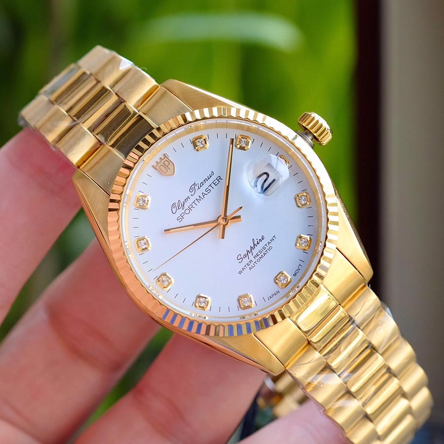 Đồng Hồ Nam Olym Pianus Sportmaster Datejust Grande OP89322AGK-T Màu Vàng Gold
