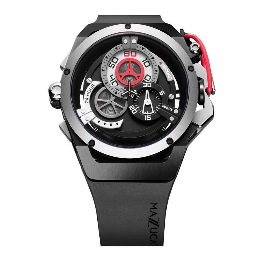 Đồng Hồ Nam Mazzucato Rim Sport Collection Chronograph Watch 46mm 01-BK186 Màu Đỏ
