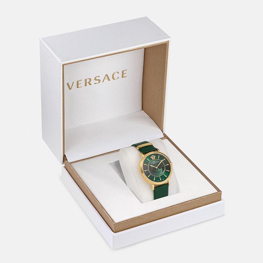 Đồng Hồ Nữ Versace V-Eternal Lady Watch New Arrival PVEJL003-P0022_PNUL Màu Xanh Green