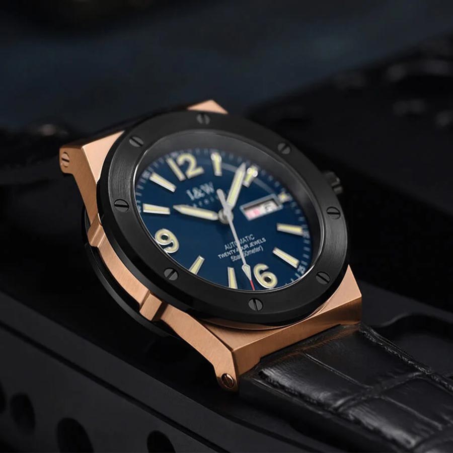 Đồng Hồ Nam I&W Carnival 589G2 Automatic Màu Đen/Vàng Hồng
