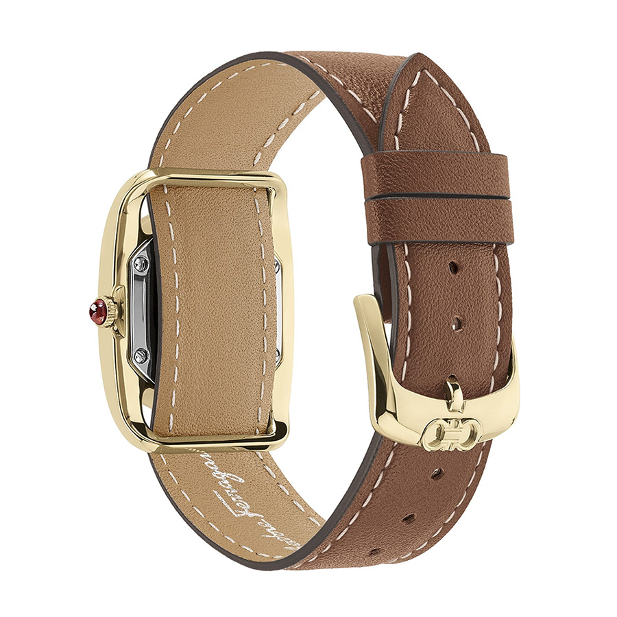 Đồng Hồ Nữ Salvatore Ferragamo Vara Leather Watch SFEL00319 Màu Nâu