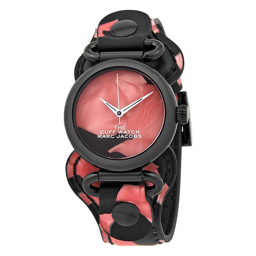 Đồng Hồ Nữ Marc Jacobs The Cuff Quartz Pink Dial MJ0120190885 Màu Đen Hồng