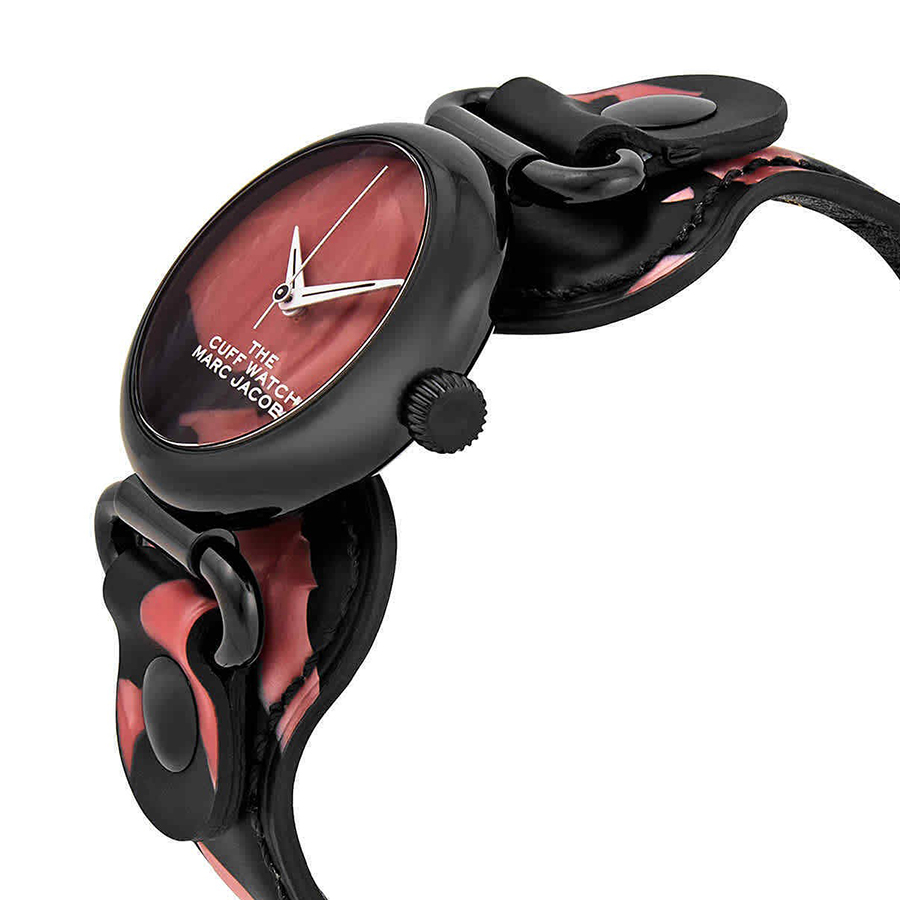 Đồng Hồ Nữ Marc Jacobs The Cuff Quartz Pink Dial MJ0120190885 Màu Đen Hồng
