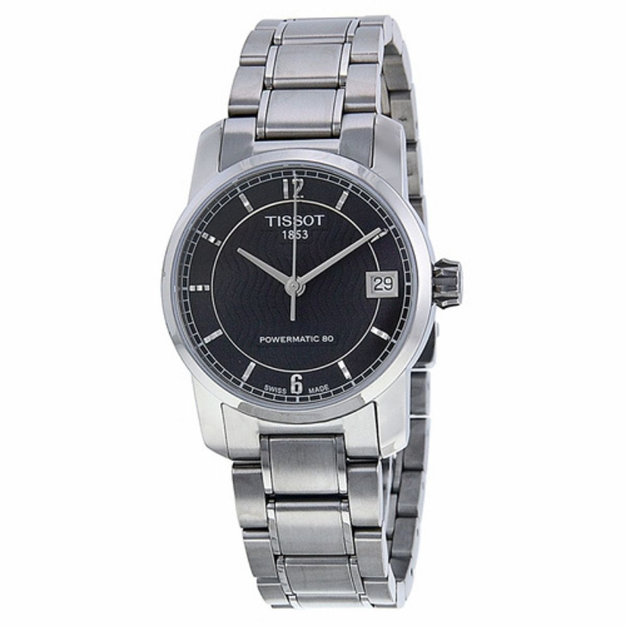 Đồng Hồ Nữ Tissot T-Classic Automatic Black Dial Titanium Ladies T087.207.44.057.00 Màu Bạc