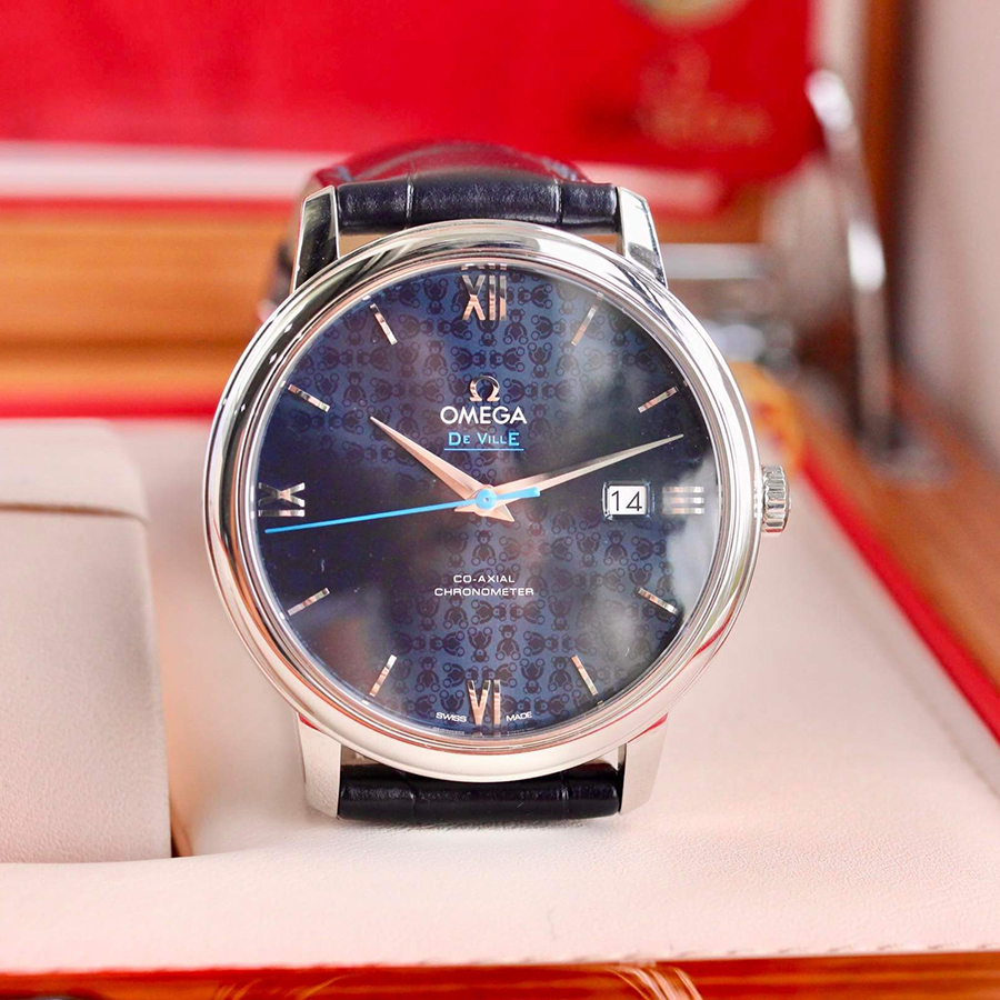 Đồng Hồ Nam Omega De Ville 424.13.40.20.03.003 42413402003003 Màu Xanh Navy