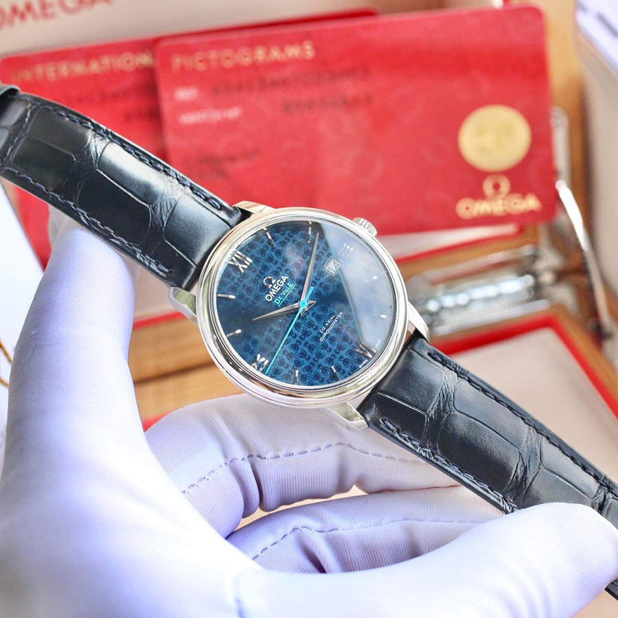Đồng Hồ Nam Omega De Ville 424.13.40.20.03.003 42413402003003 Màu Xanh Navy