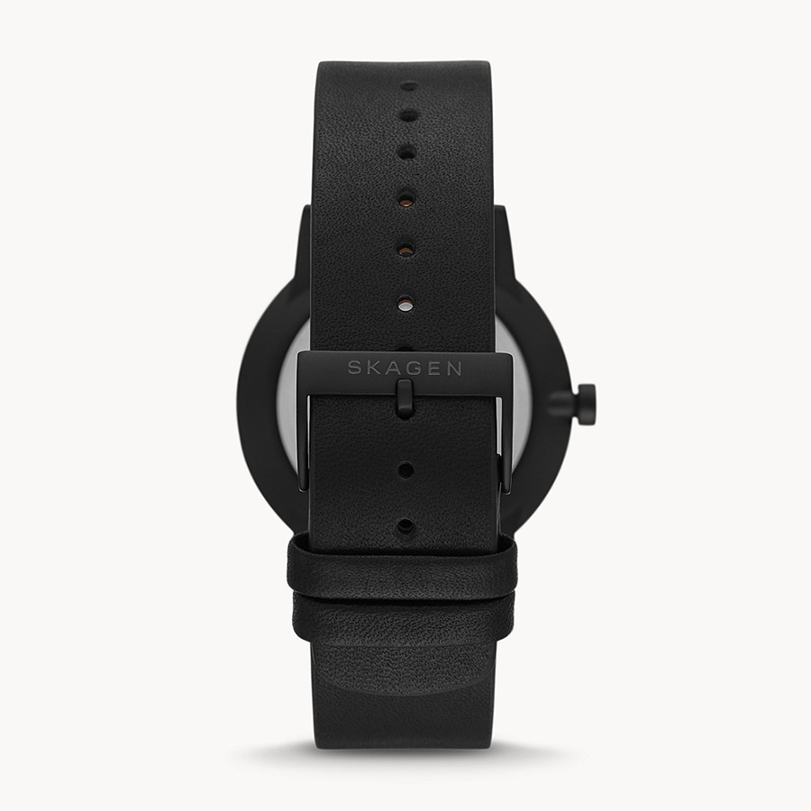 Đồng Hồ Nam Skagen Henriksen Solar-Powered Leather Watch SKW6740 Màu Đen