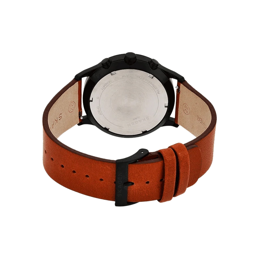 Đồng Hồ Nam Skagen Jorn Leather Watch SKW6465 Màu Nâu Cam