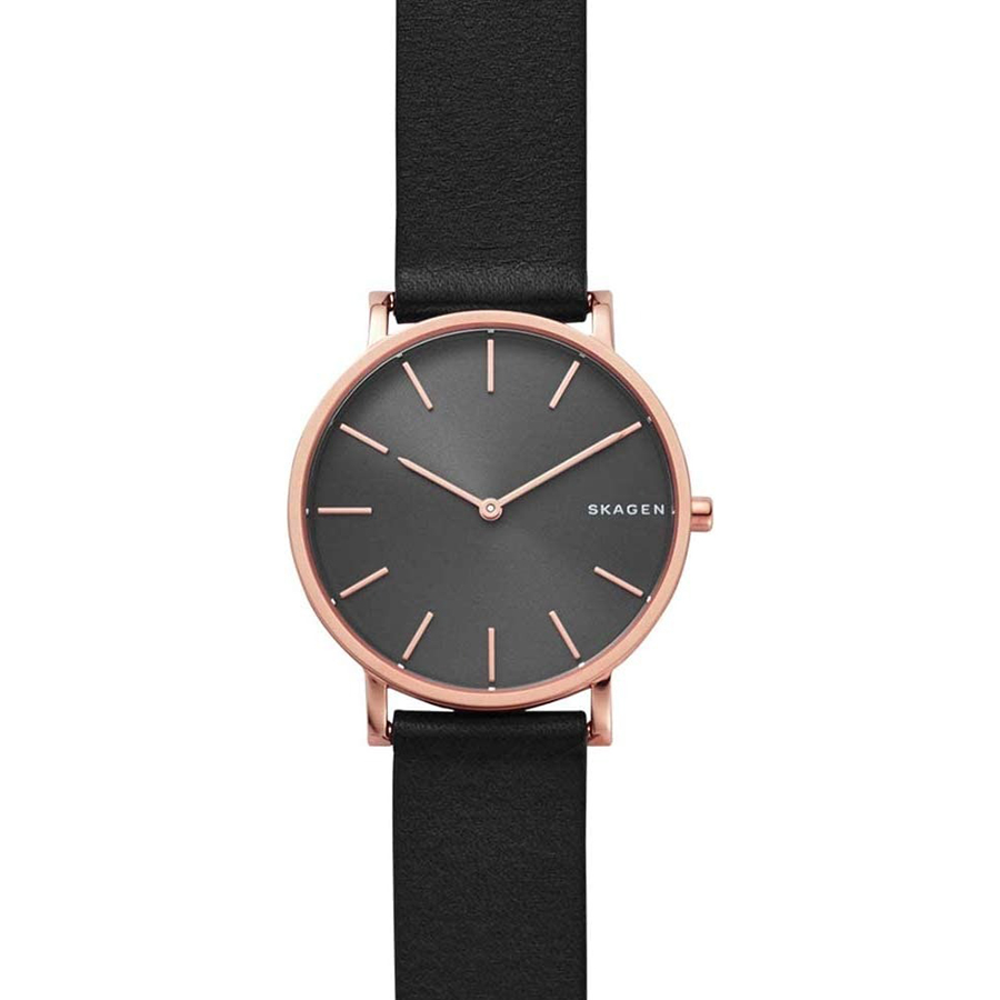 Đồng Hồ Nam Skagen Hagen Leather Watch SKW6447 Màu Đen