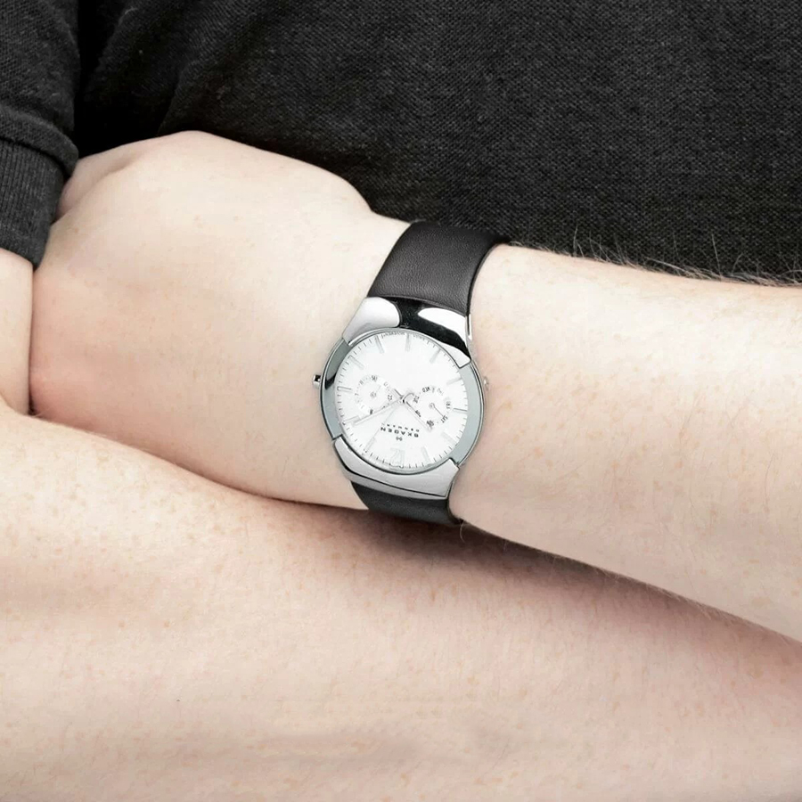 Đồng Hồ Nam Skagen 583XLSLC Quartz Watch Màu Đen