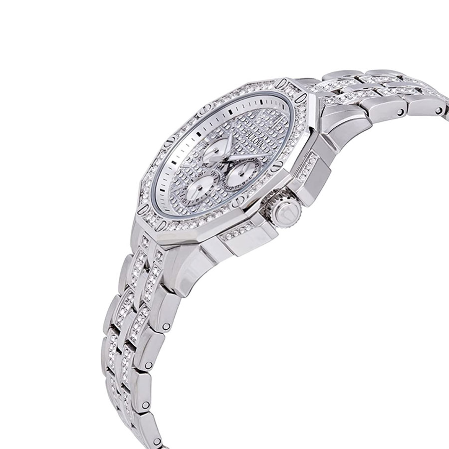 Đồng Hồ Nam Bulova Crystal Octava Chronograph 96C134 Màu Bạc