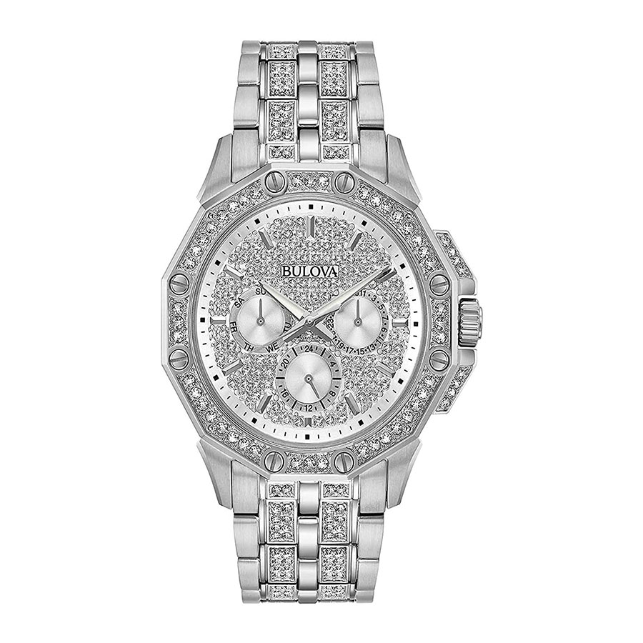 Đồng Hồ Nam Bulova Crystal Octava Chronograph 96C134 Màu Bạc