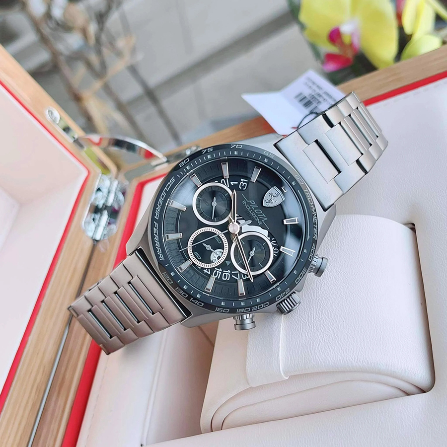 Đồng Hồ Nam Ferrari Pilota Evo 0830824 Màu Đen Xám