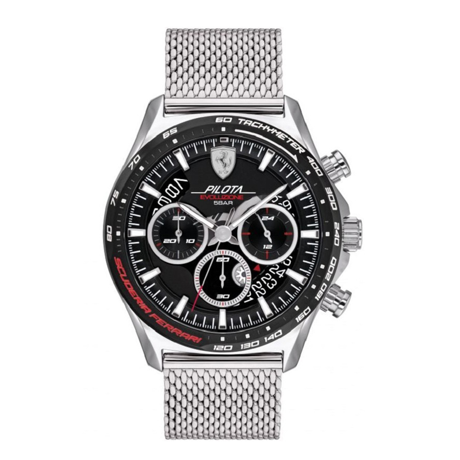 Đồng Hồ Nam Ferrari Pilota Evo 0830826 Màu Đen Bạc
