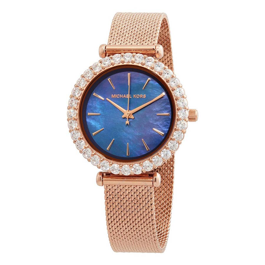 Đồng Hồ Nữ Michael Kors MK Darci Crystal Rose Gold & Blue MK4630 Màu Vàng Hồng