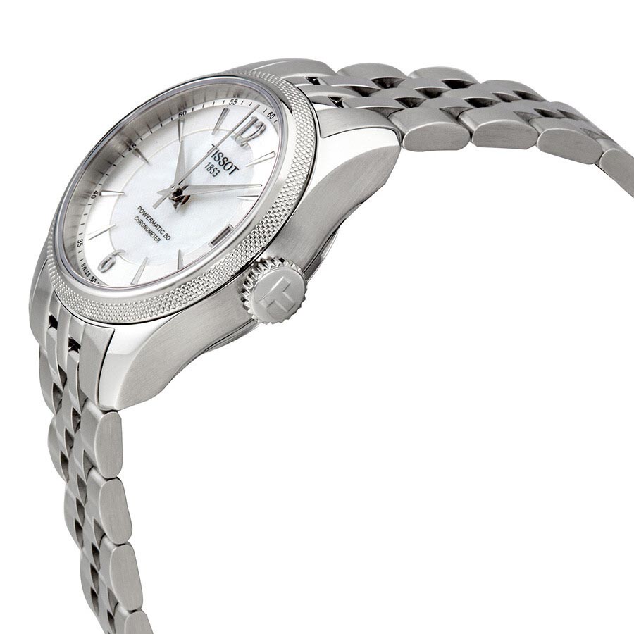 Đồng Hồ Nữ Tissot T-Classic Ballade Automatic Mother Of Pearl Dial Ladies Watch T1082081111700 Màu Bạc