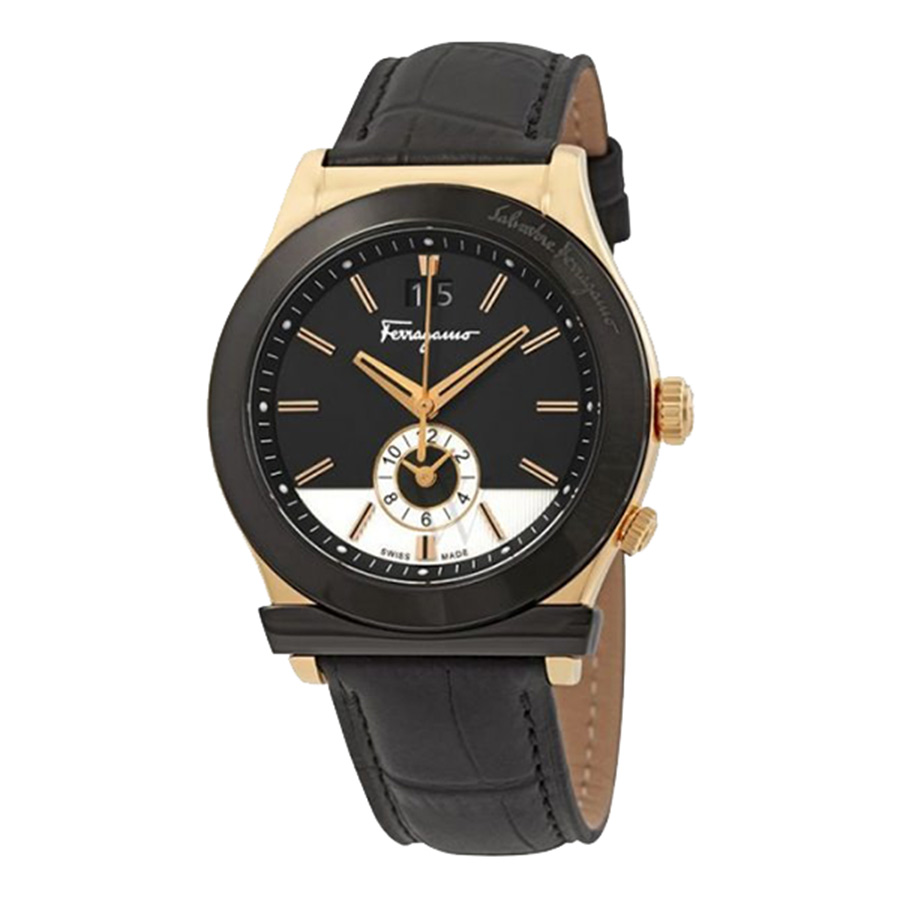 Đồng Hồ Nam Salvatore Ferragamo 1898 Sport Chronograph Bracelet Metallic 42mm Màu Đen