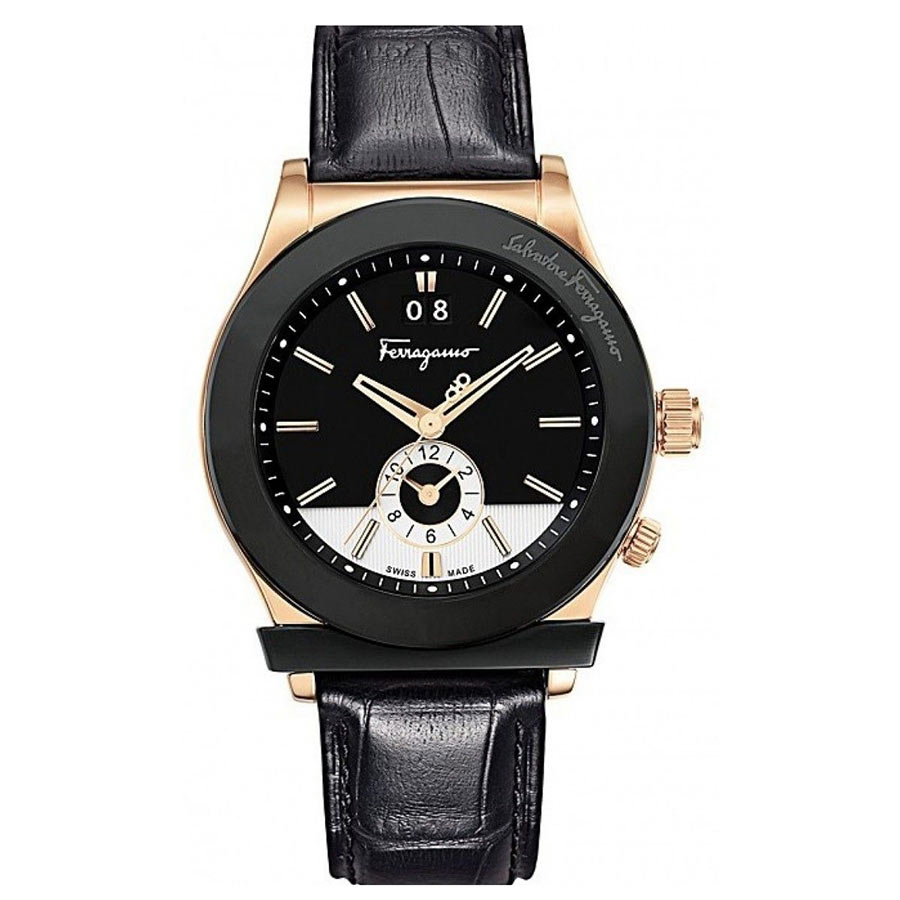 Đồng Hồ Nam Salvatore Ferragamo 1898 Sport Chronograph Bracelet Metallic 42mm Màu Đen